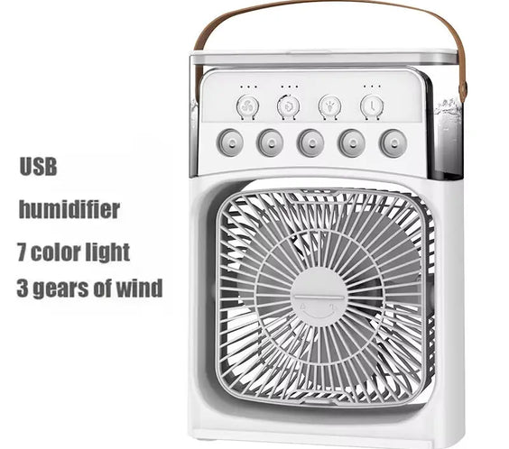 3 in 1 Fan Air Conditioner Household Small Air Cooler LED Night Light Portable Humidifier Air Adjustment Fan Office Home Fan New