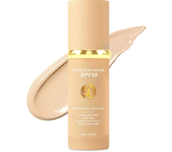 4-In-1 Foundation Liquid Makeup 4 in 1 Foundation Light Spectrum Sunscreen Serum Liquid Hydrating Full Coverage Concealer SPF 50