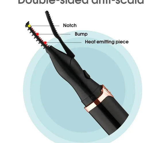 2-In-1 Portable Heated Eyelash Curler, Long-Lasting Curling Comb Clip, USB Power Supply, 3-Speed Temperature Mode, Beauty Tool