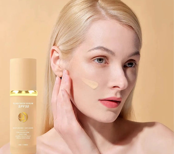 4-In-1 Foundation Liquid Makeup 4 in 1 Foundation Light Spectrum Sunscreen Serum Liquid Hydrating Full Coverage Concealer SPF 50