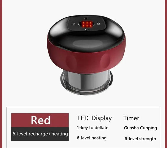 Body Cupping Scraping Massager Smart Electric Vacuum Cupping Heating Suction Cup Device for Body Back Neck Arm Massger