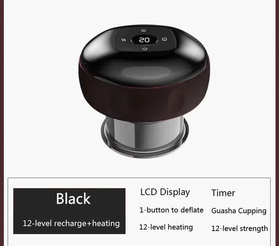 Body Cupping Scraping Massager Smart Electric Vacuum Cupping Heating Suction Cup Device for Body Back Neck Arm Massger