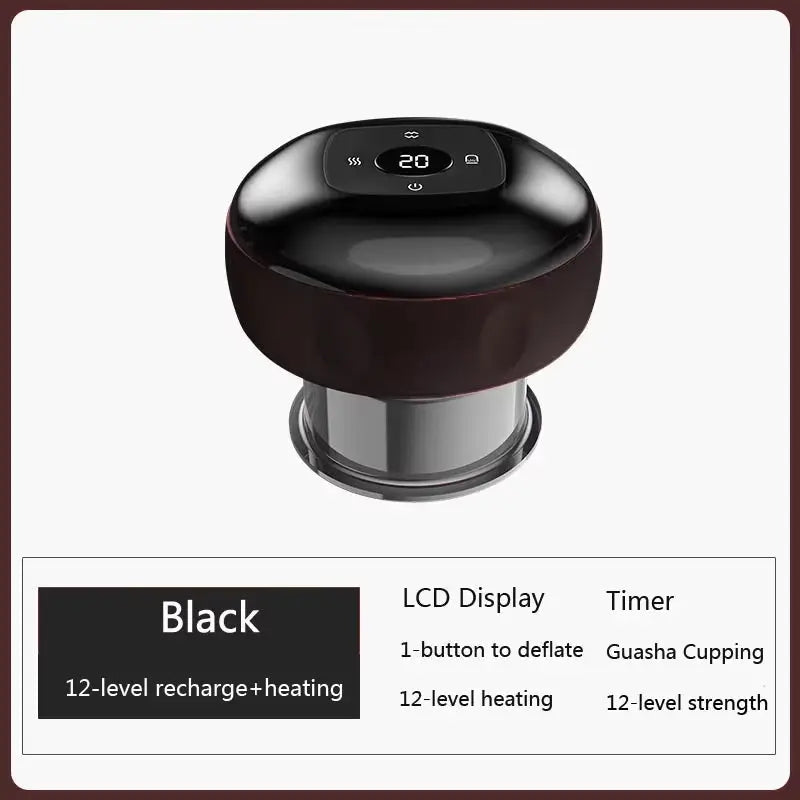 Body Cupping Scraping Massager Smart Electric Vacuum Cupping Heating Suction Cup Device for Body Back Neck Arm Massger
