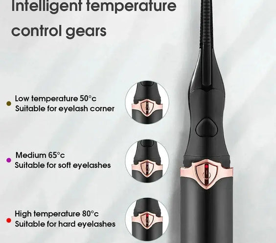 2-In-1 Portable Heated Eyelash Curler, Long-Lasting Curling Comb Clip, USB Power Supply, 3-Speed Temperature Mode, Beauty Tool
