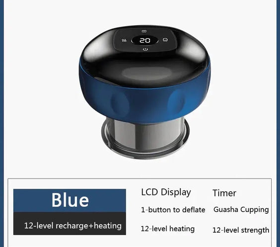 Body Cupping Scraping Massager Smart Electric Vacuum Cupping Heating Suction Cup Device for Body Back Neck Arm Massger