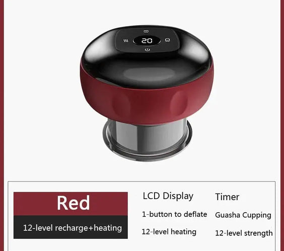 Body Cupping Scraping Massager Smart Electric Vacuum Cupping Heating Suction Cup Device for Body Back Neck Arm Massger