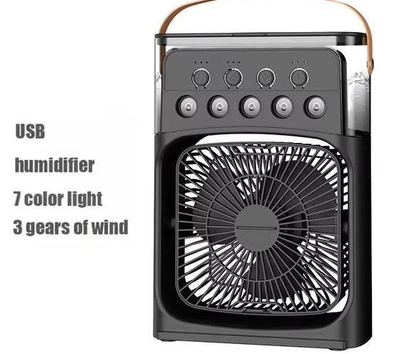 3 in 1 Fan Air Conditioner Household Small Air Cooler LED Night Light Portable Humidifier Air Adjustment Fan Office Home Fan New