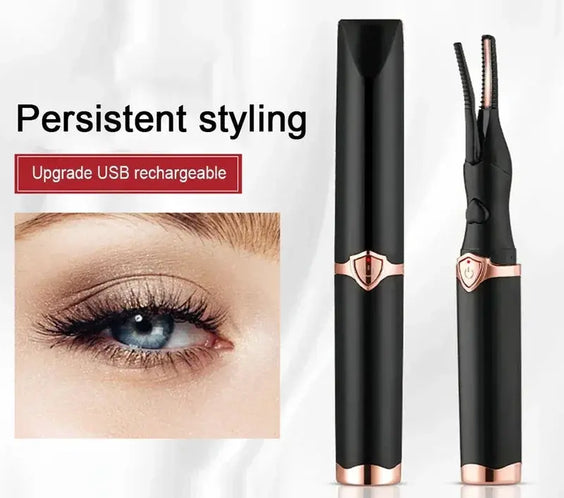 2-In-1 Portable Heated Eyelash Curler, Long-Lasting Curling Comb Clip, USB Power Supply, 3-Speed Temperature Mode, Beauty Tool
