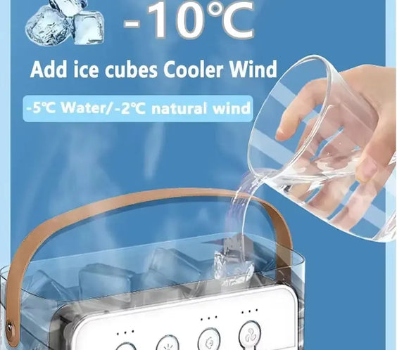 3 in 1 Fan Air Conditioner Household Small Air Cooler LED Night Light Portable Humidifier Air Adjustment Fan Office Home Fan New