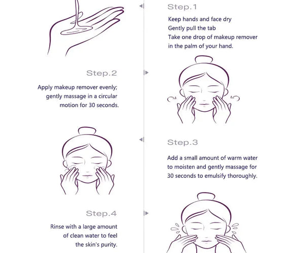 Camellia Cleansing Oil - Single-Use Packs, Deep Cleansing, Gentle Makeup Removal, Portable and Convenient