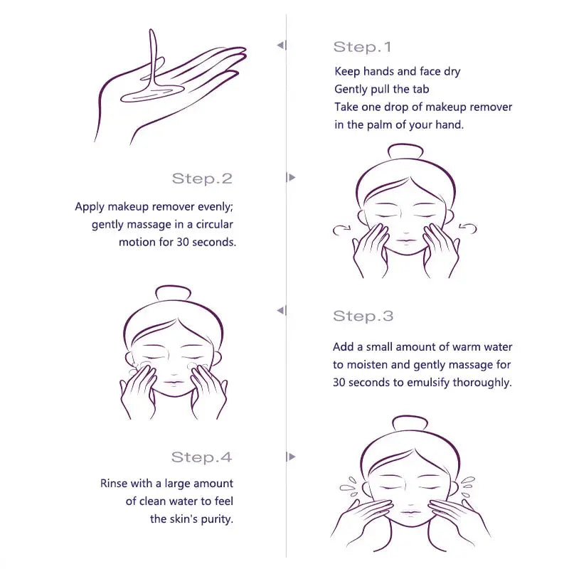 Camellia Cleansing Oil - Single-Use Packs, Deep Cleansing, Gentle Makeup Removal, Portable and Convenient