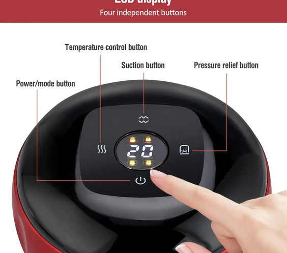 Body Cupping Scraping Massager Smart Electric Vacuum Cupping Heating Suction Cup Device for Body Back Neck Arm Massger