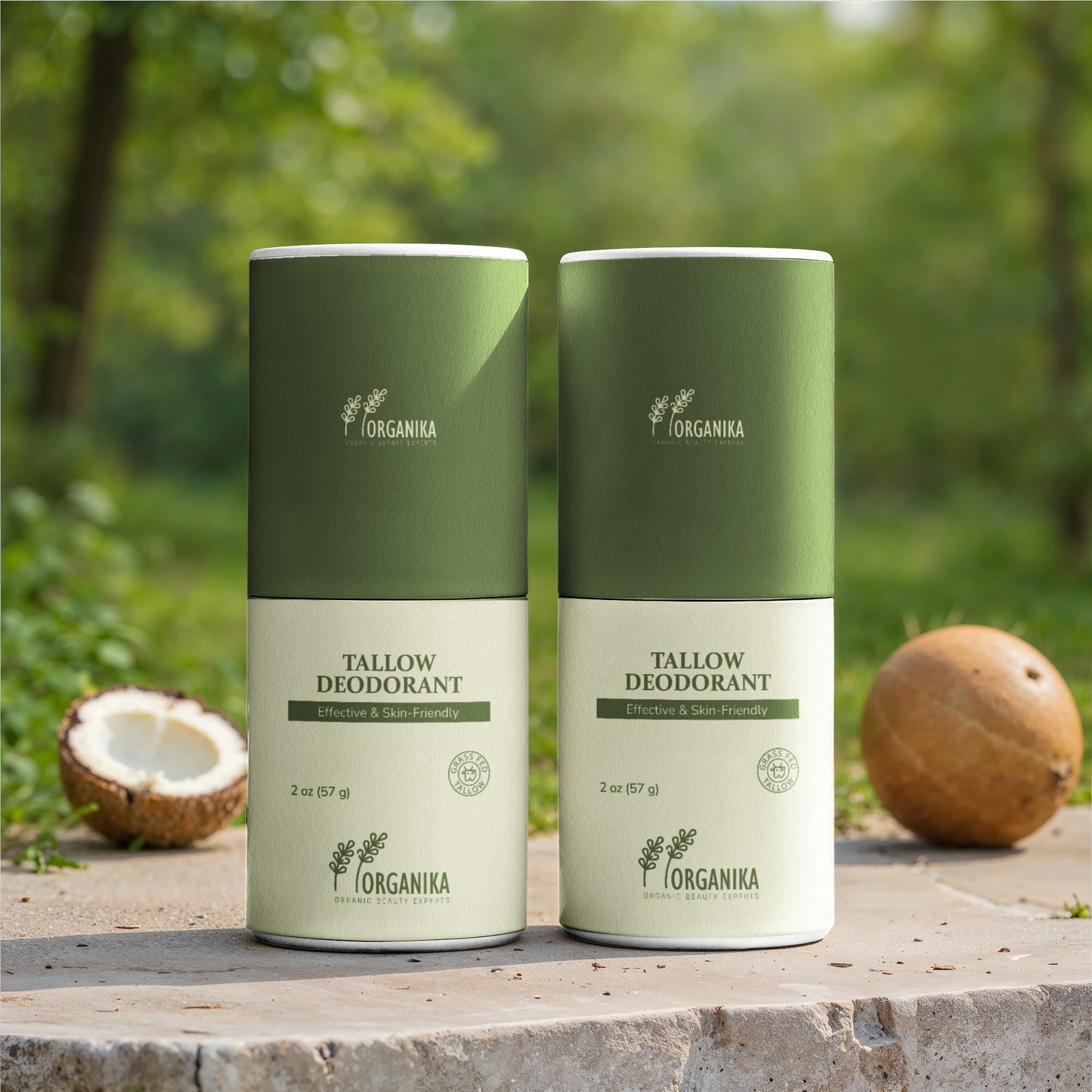 2 Pack Natural Tallow Deodorant Stick