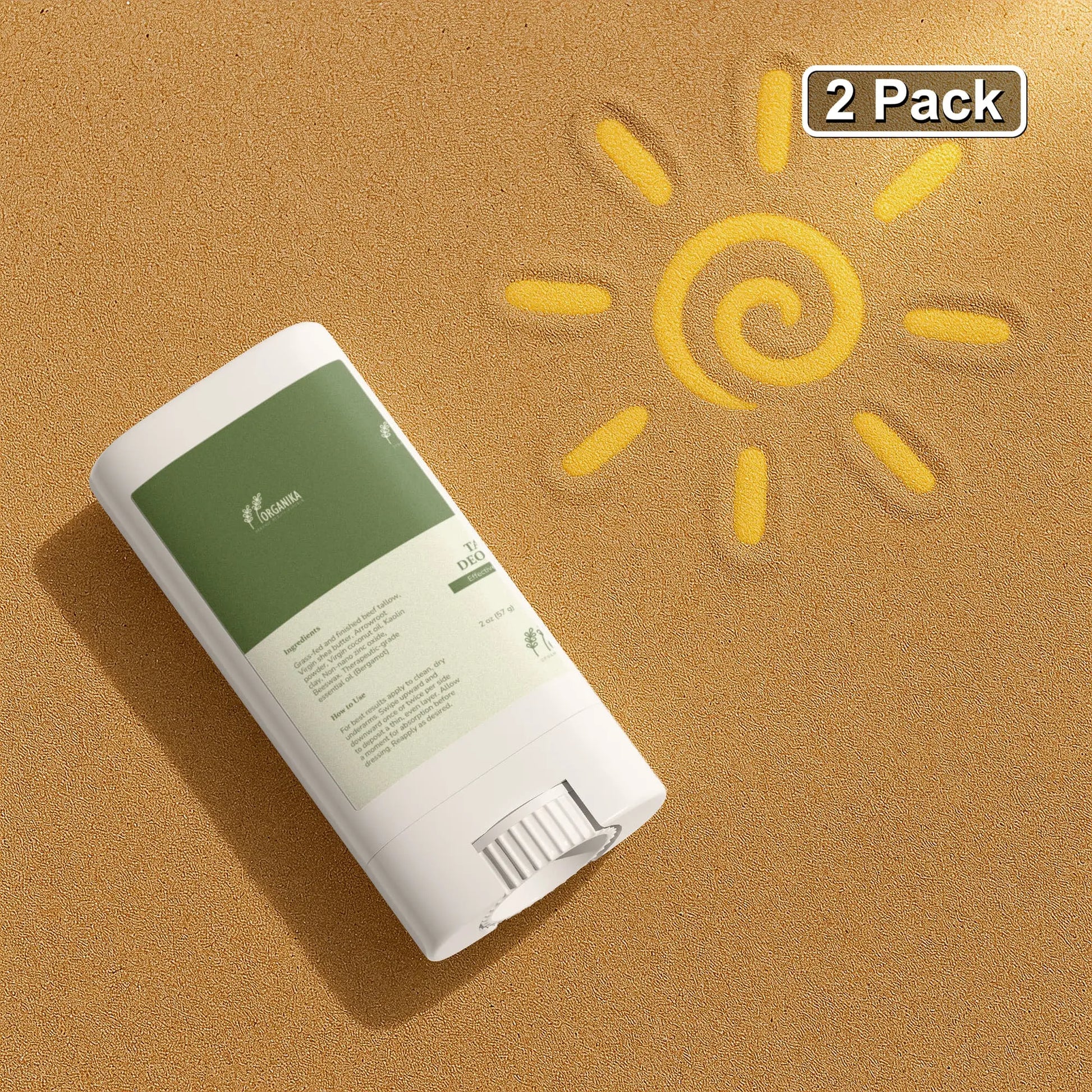 2 Pack Tallow Zinc Sun Stick BeautyBoss