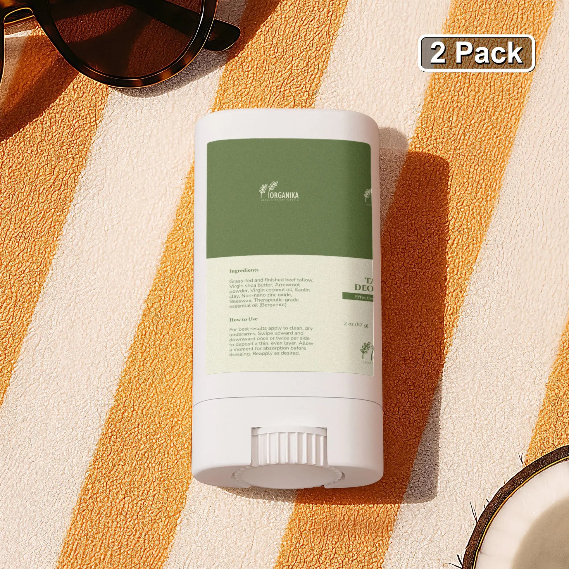 2 Pack Tallow Zinc Sun Stick BeautyBoss