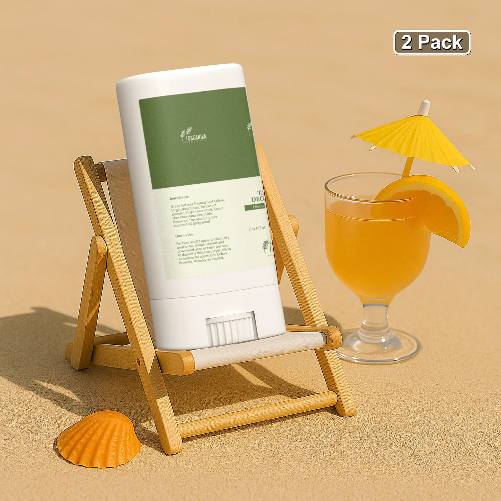 2 Pack Tallow Zinc Sun Stick BeautyBoss