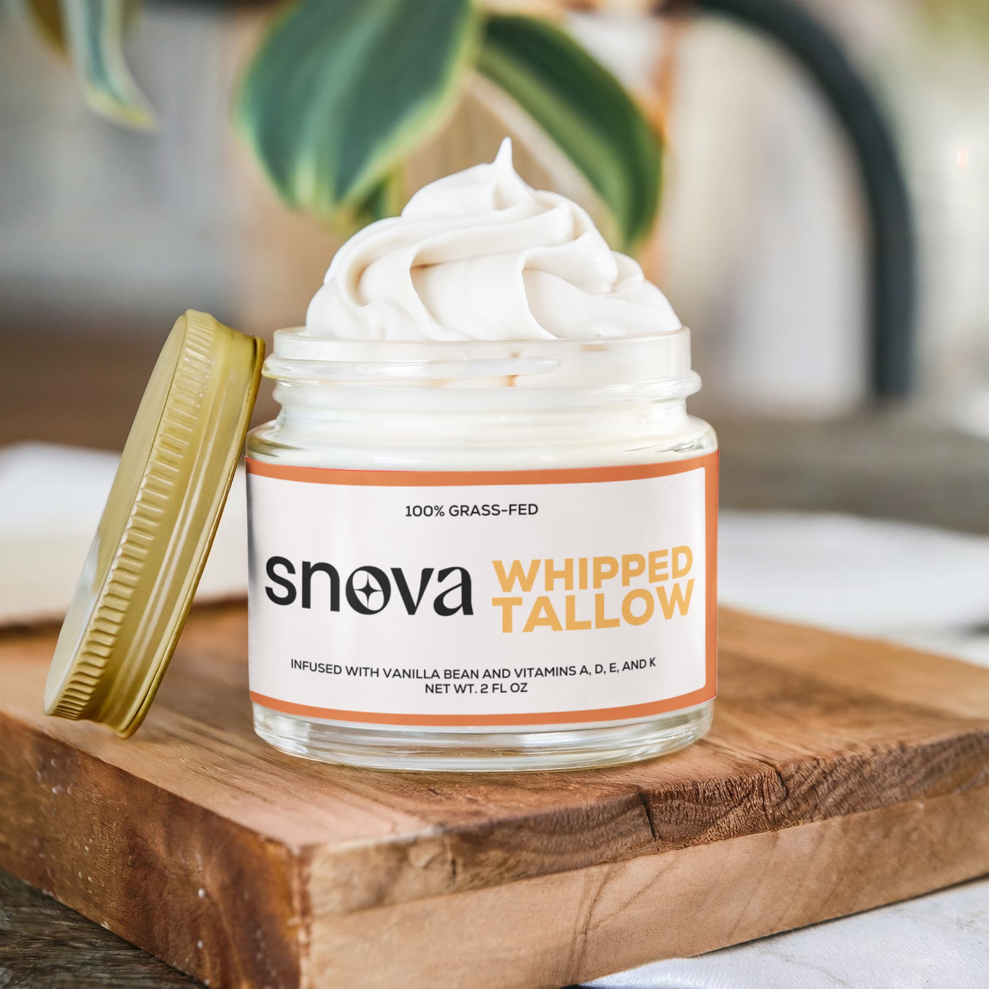Whipped Grass-Fed Tallow Balm with Vanilla Bean