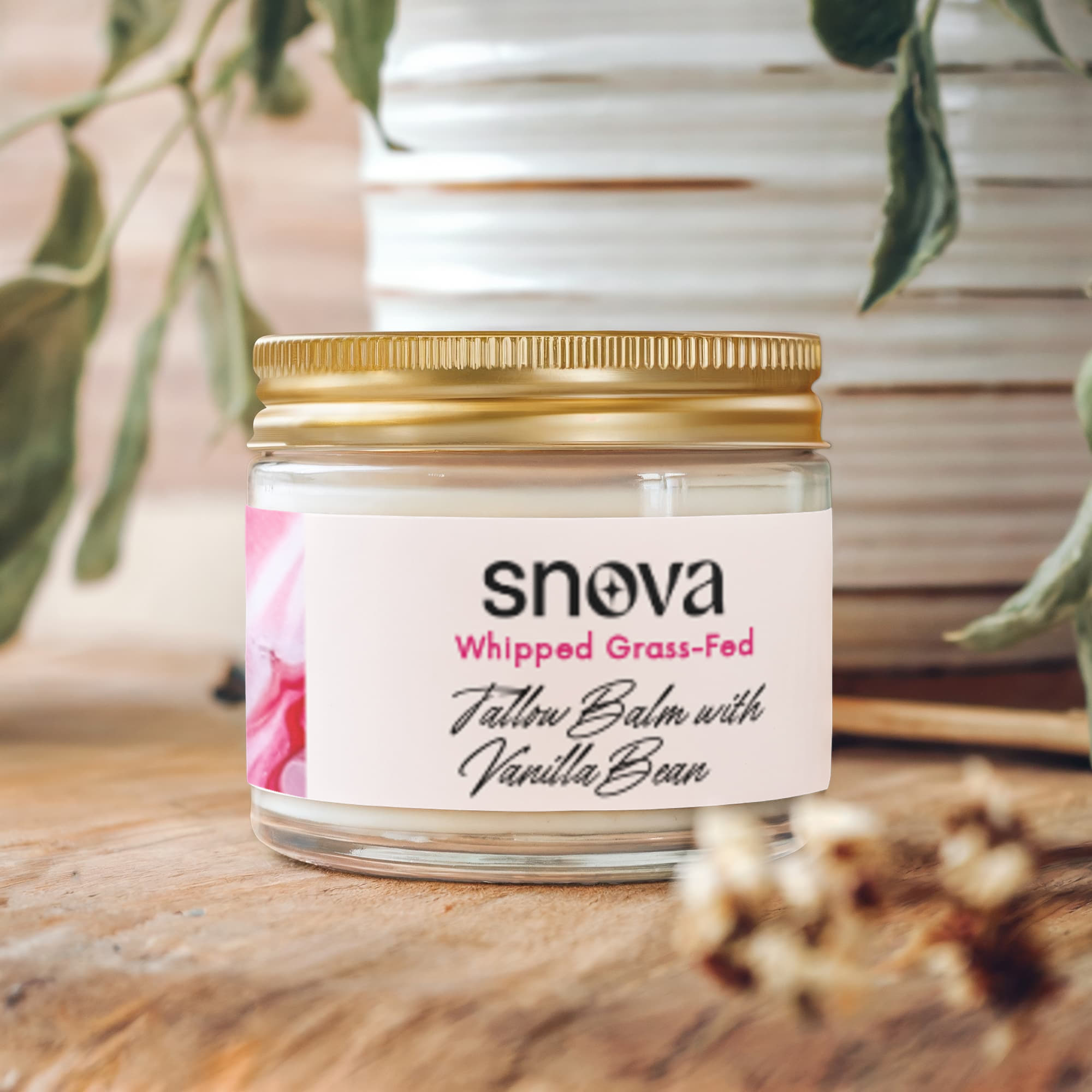 Whipped Grass-Fed Tallow Balm with Vanilla Bean