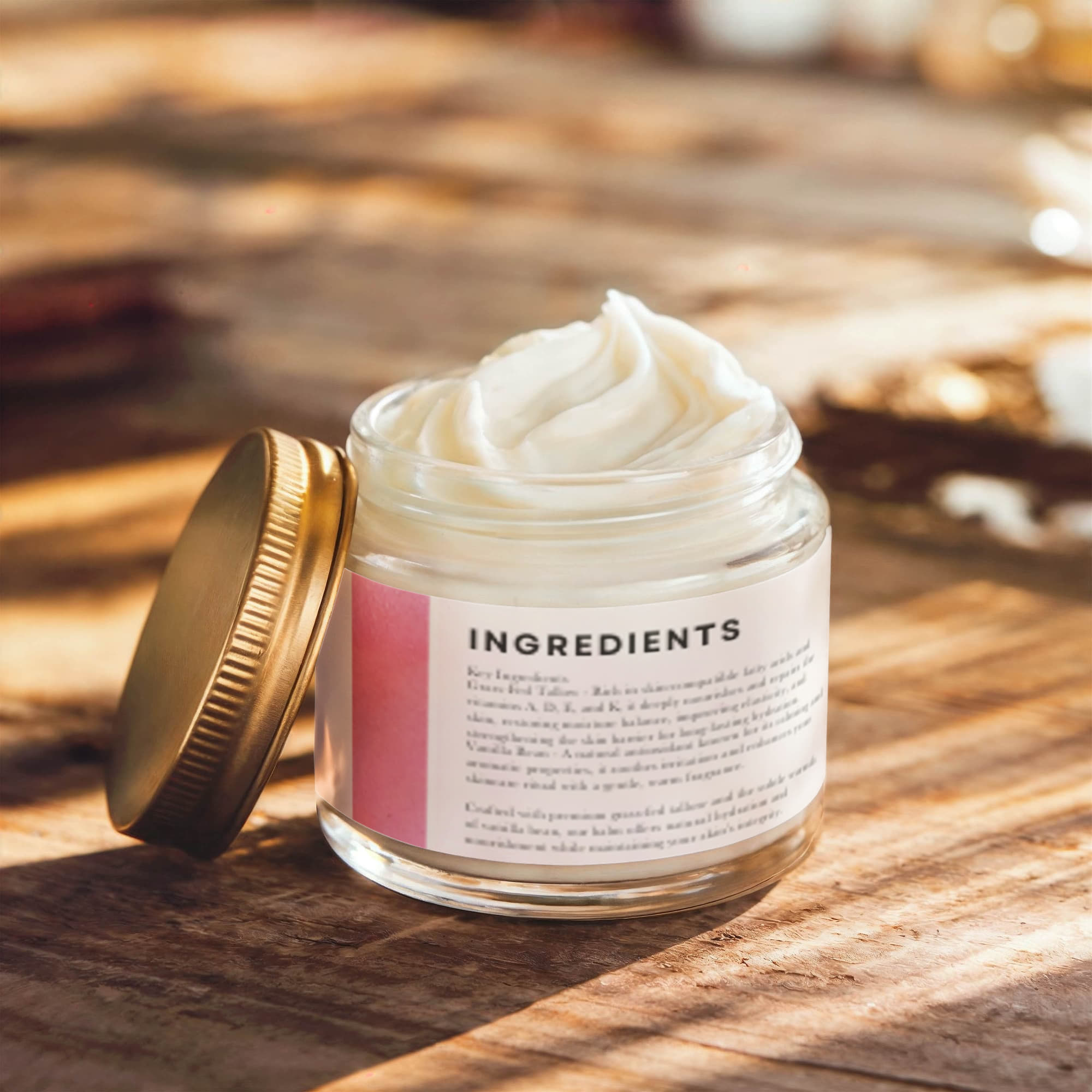 Whipped Grass-Fed Tallow Balm with Vanilla Bean