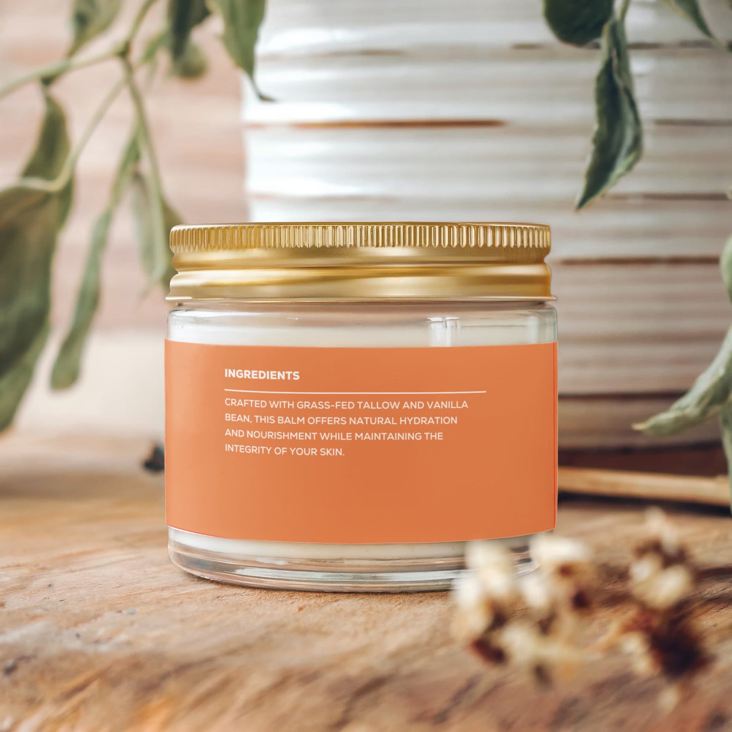 Whipped Grass-Fed Tallow Balm with Vanilla Bean