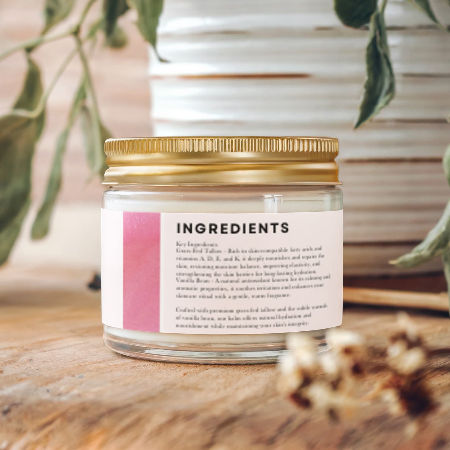 Whipped Grass-Fed Tallow Balm with Vanilla Bean