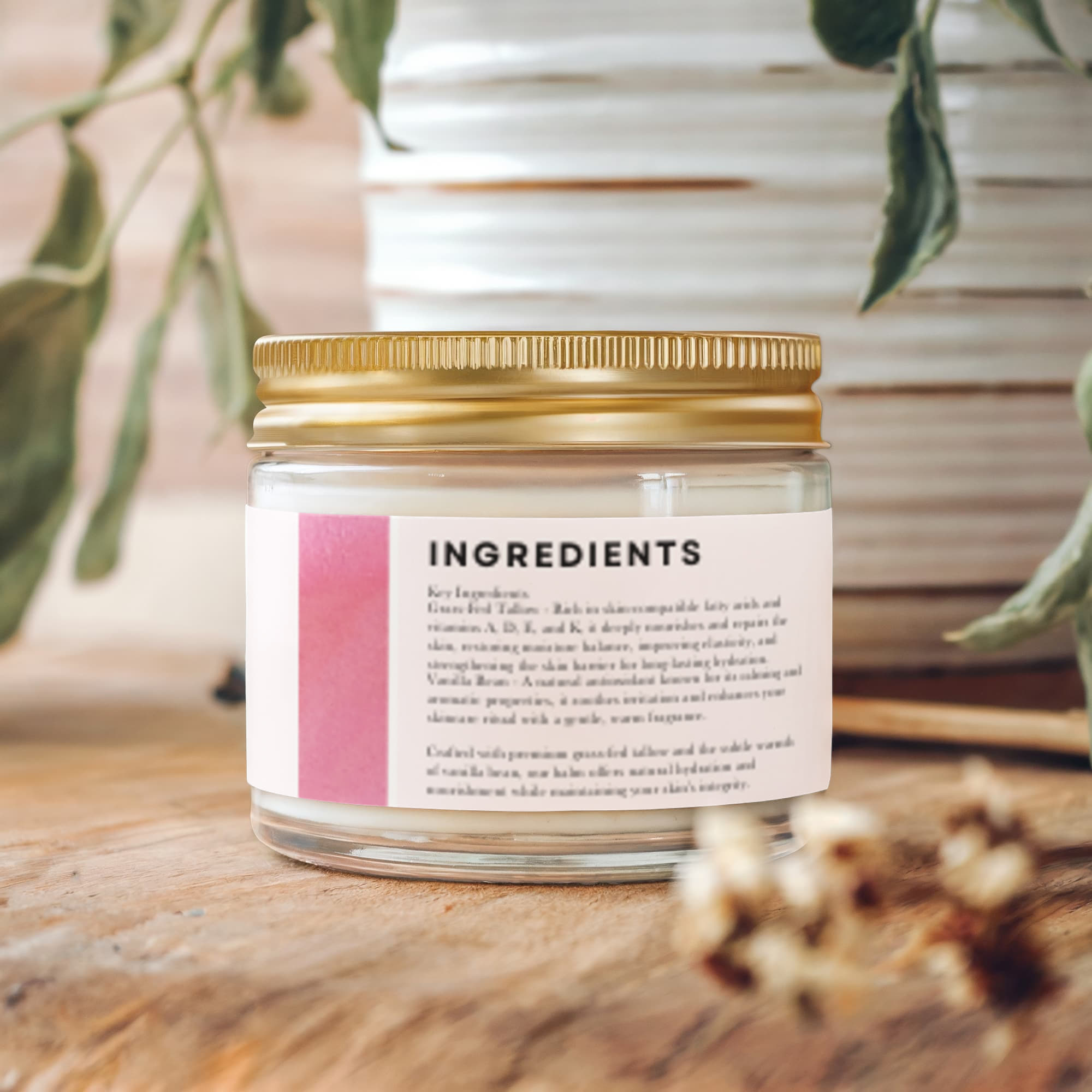 Whipped Grass-Fed Tallow Balm with Vanilla Bean