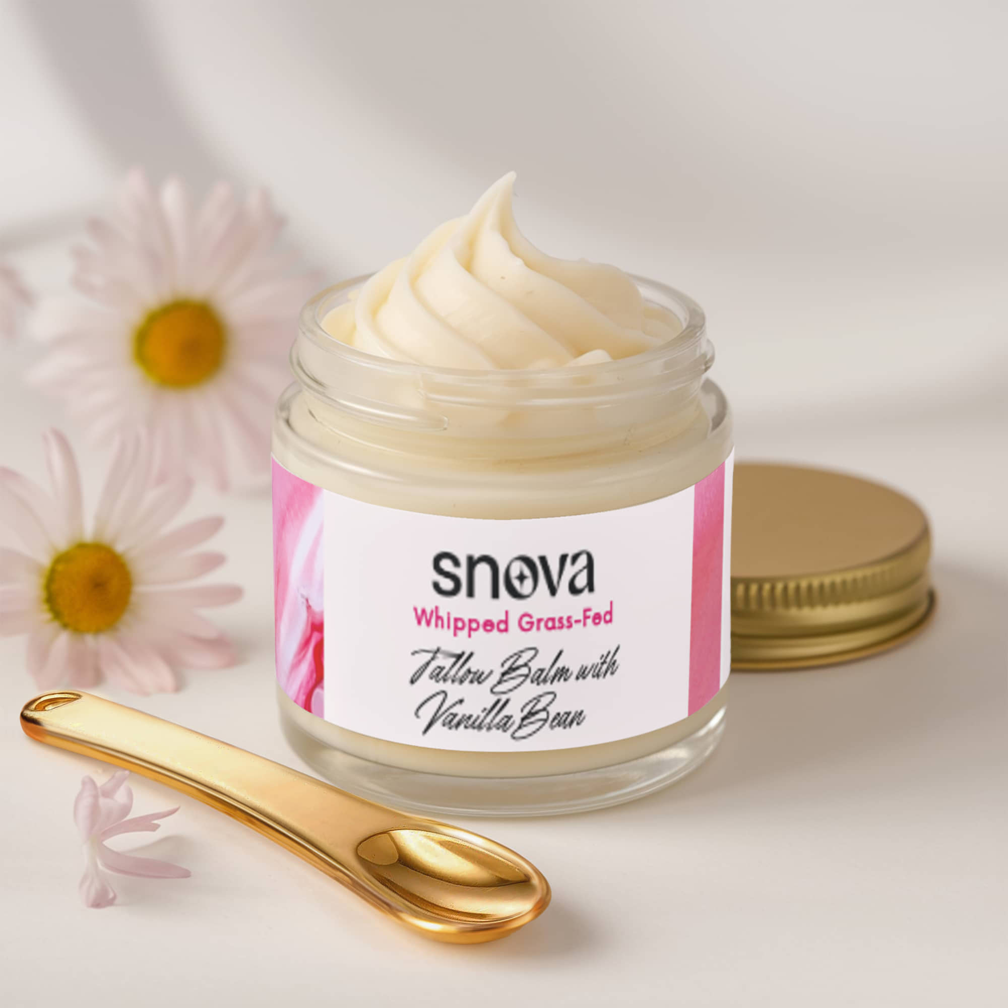Whipped Grass-Fed Tallow Balm with Vanilla Bean