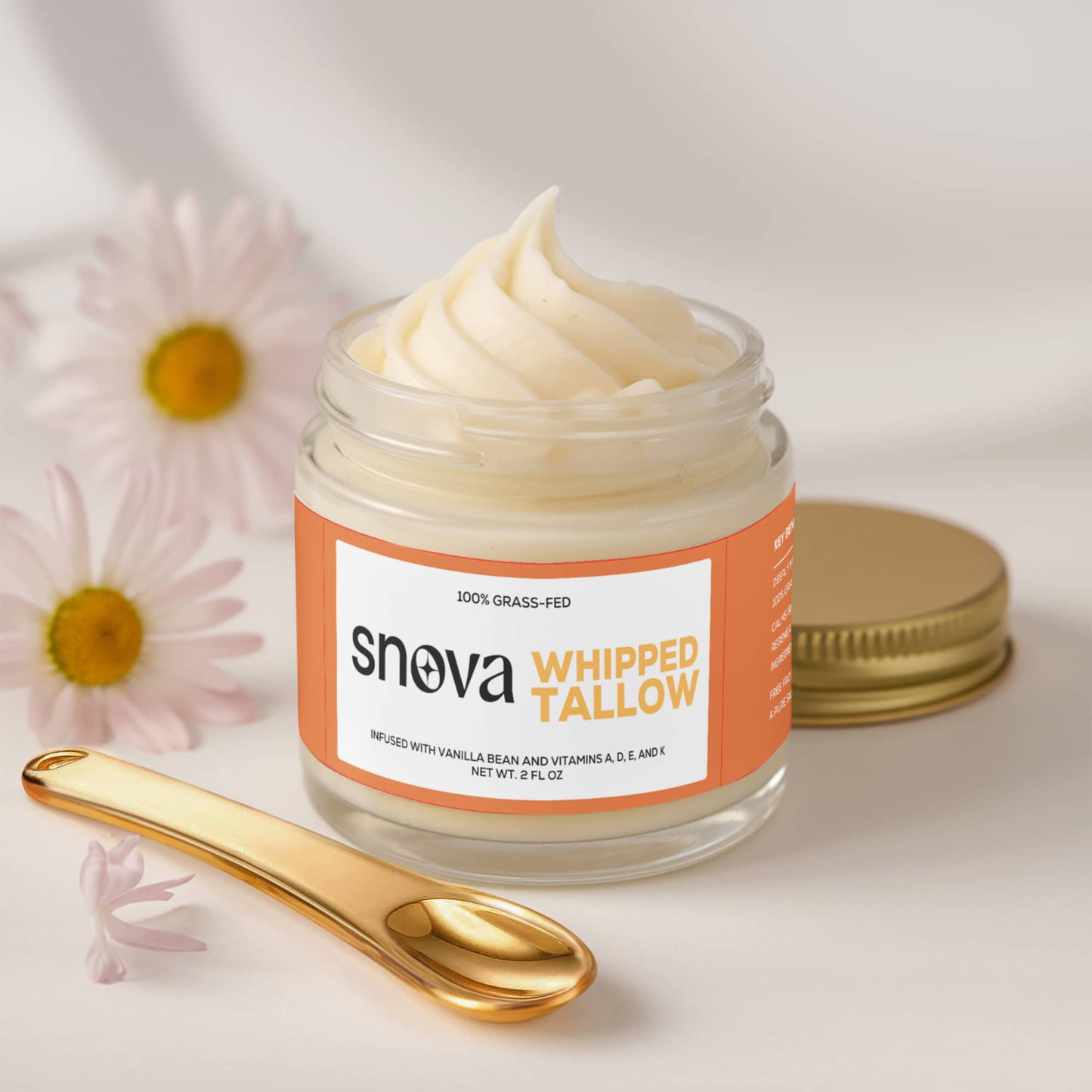 Whipped Grass-Fed Tallow Balm with Vanilla Bean