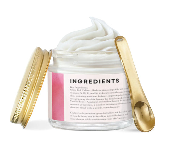 Whipped Grass-Fed Tallow Balm with Vanilla Bean BeautyBoss