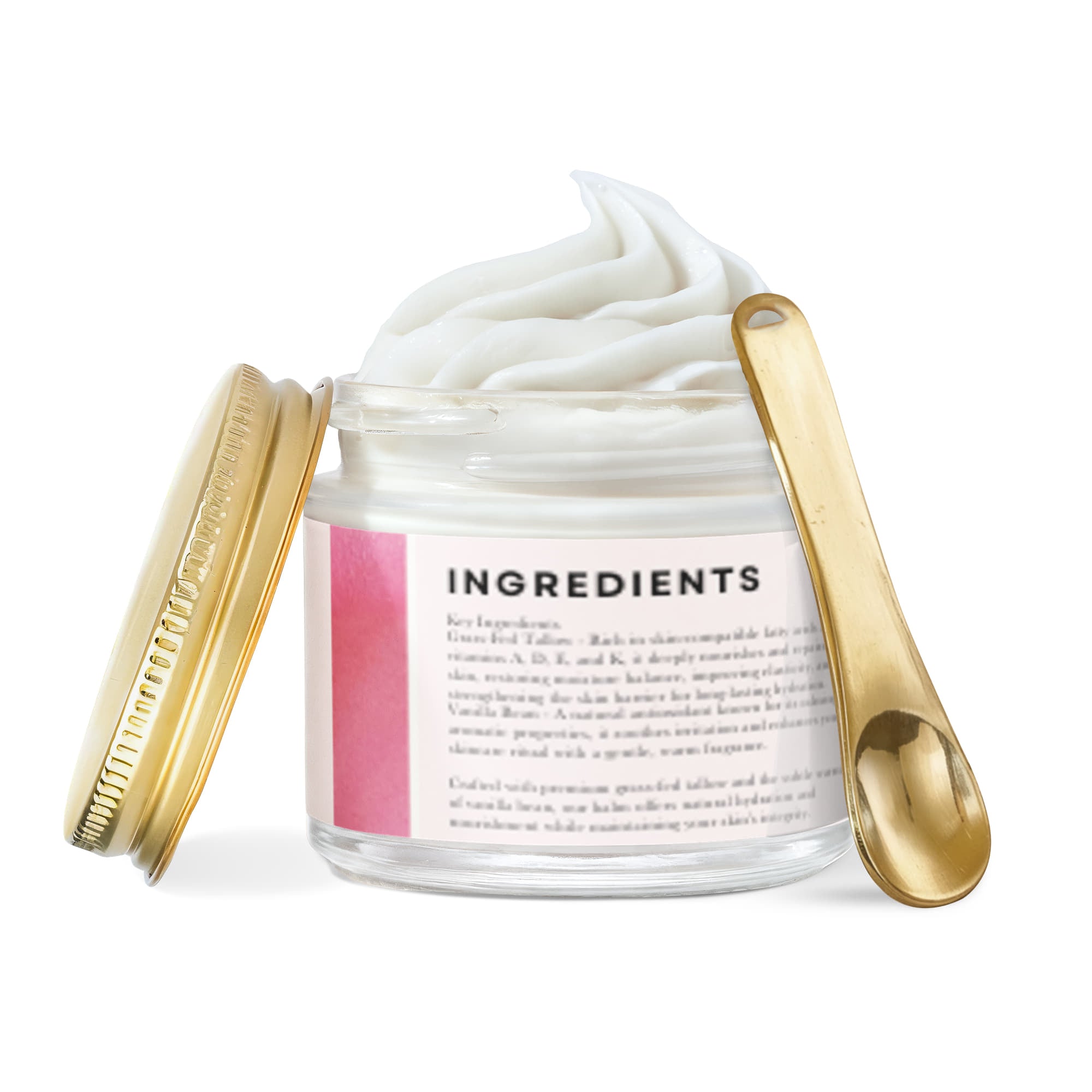 Whipped Grass-Fed Tallow Balm with Vanilla Bean