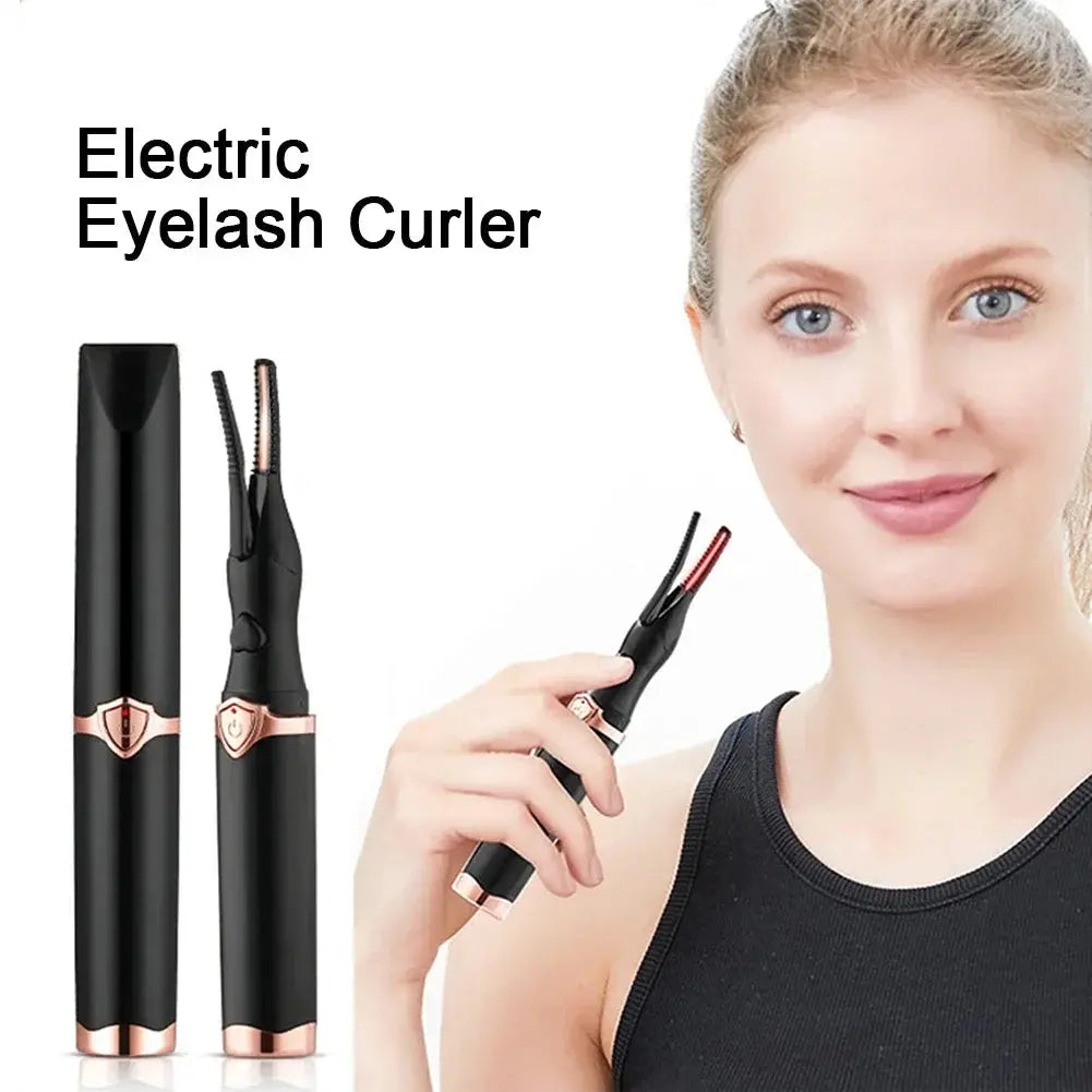 2-In-1 Portable Heated Eyelash Curler, Long-Lasting Curling Comb Clip, USB Power Supply, 3-Speed Temperature Mode, Beauty Tool