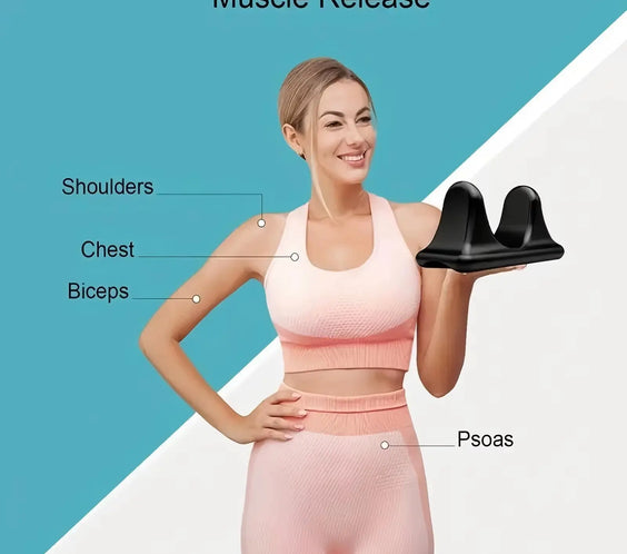 Deep Tissue Waist Muscle Relaxer Massager for Hip, Back and Psoas Training, Body Stretching with Ergonomic Design