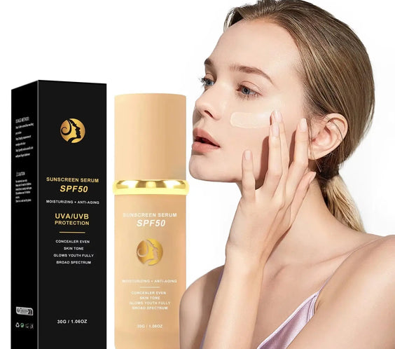 4-In-1 Foundation Liquid Makeup 4 in 1 Foundation Light Spectrum Sunscreen Serum Liquid Hydrating Full Coverage Concealer SPF 50