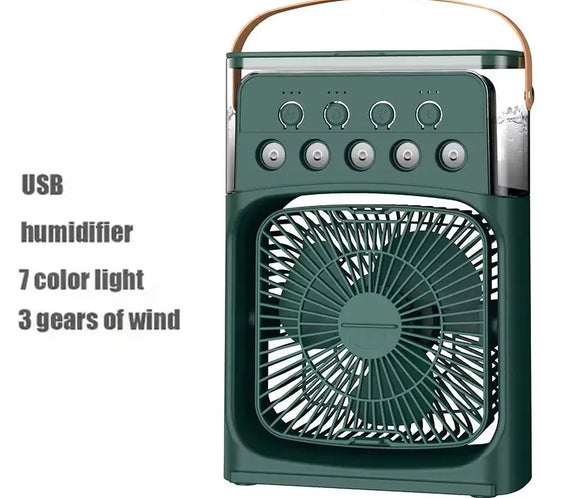 3 in 1 Fan Air Conditioner Household Small Air Cooler LED Night Light Portable Humidifier Air Adjustment Fan Office Home Fan New