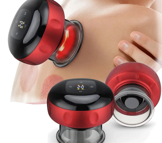 Body Cupping Scraping Massager Smart Electric Vacuum Cupping Heating Suction Cup Device for Body Back Neck Arm Massger